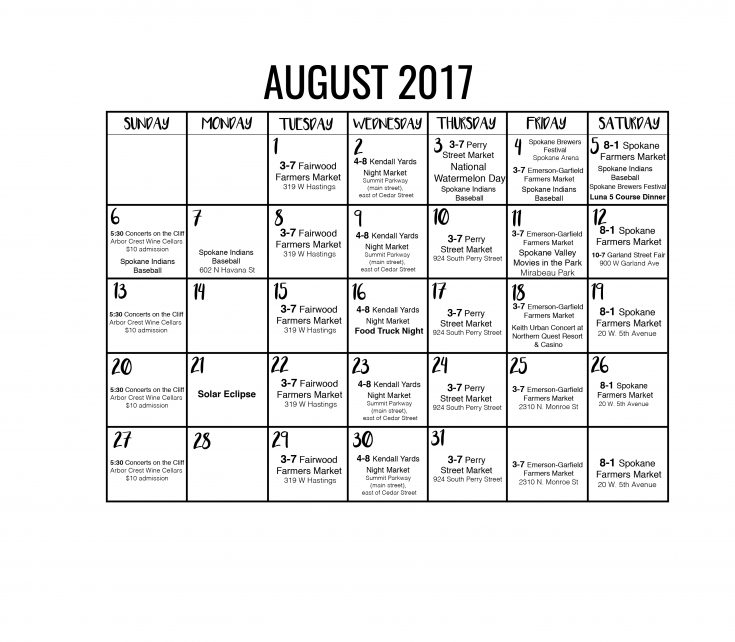 chandler calendar02 SPOKANEEATS